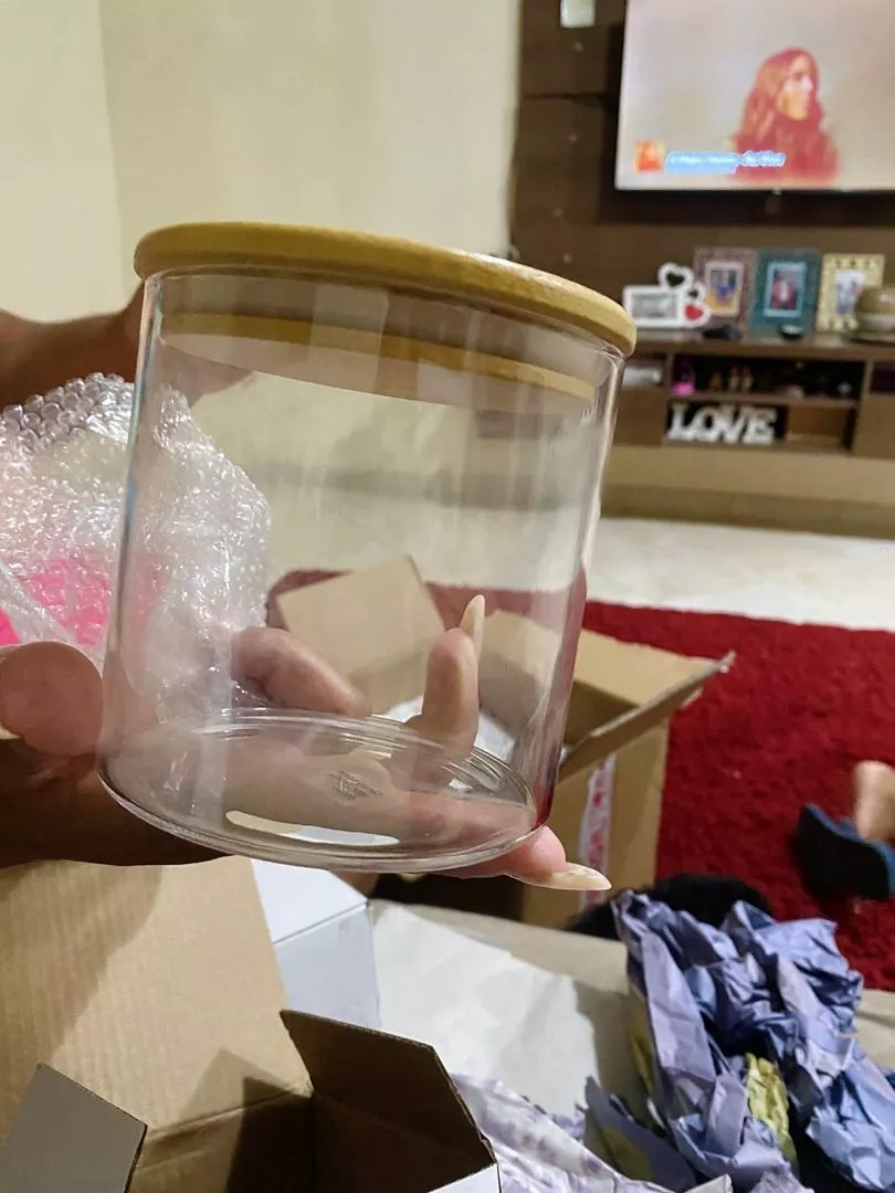Avaliação de cliente do kit com 16 potes 16