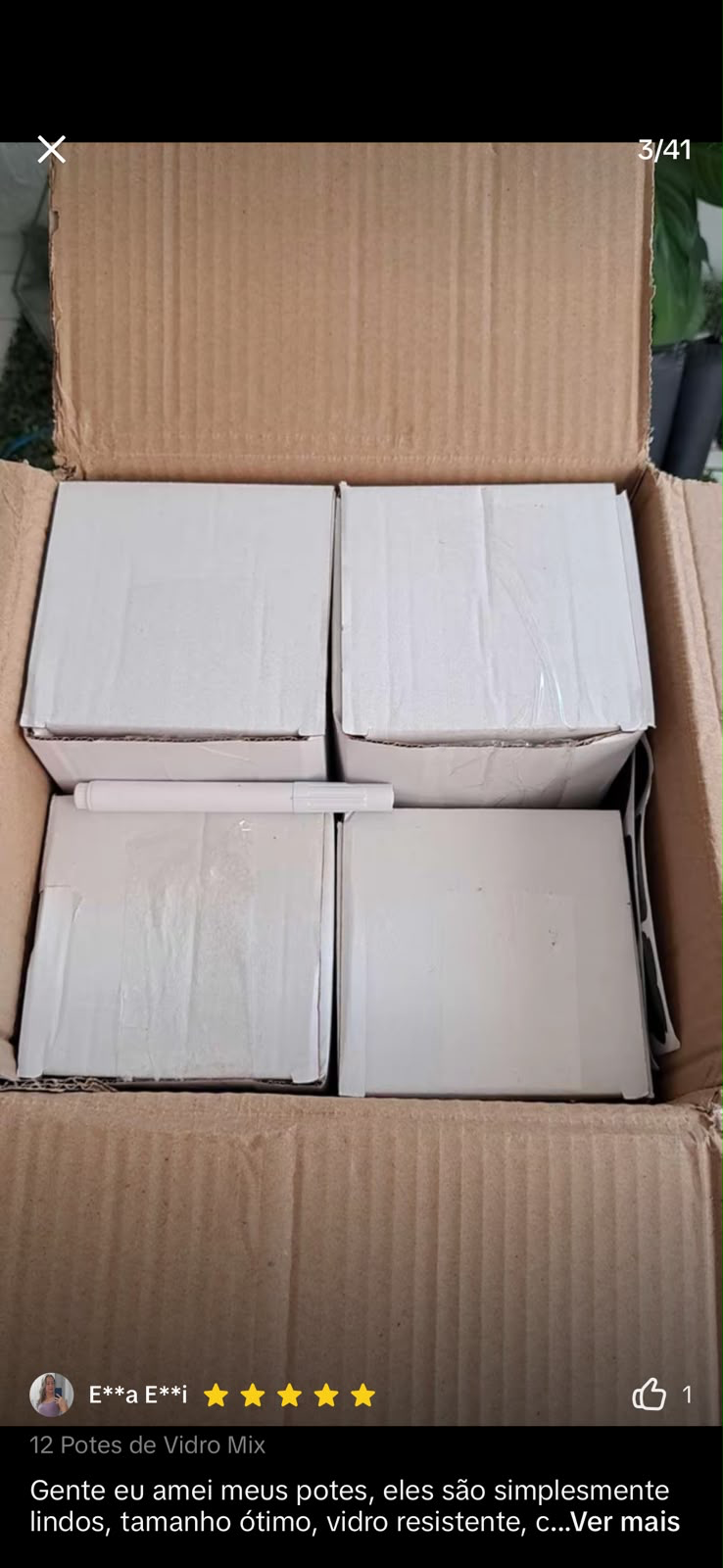 Avaliação de cliente do kit com 16 potes 6