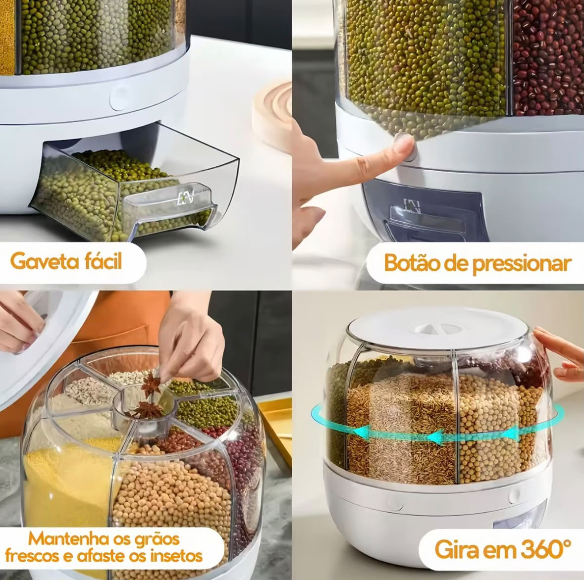 Dispenser giratório em uso 3